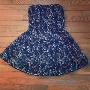 Mini dress with gold design